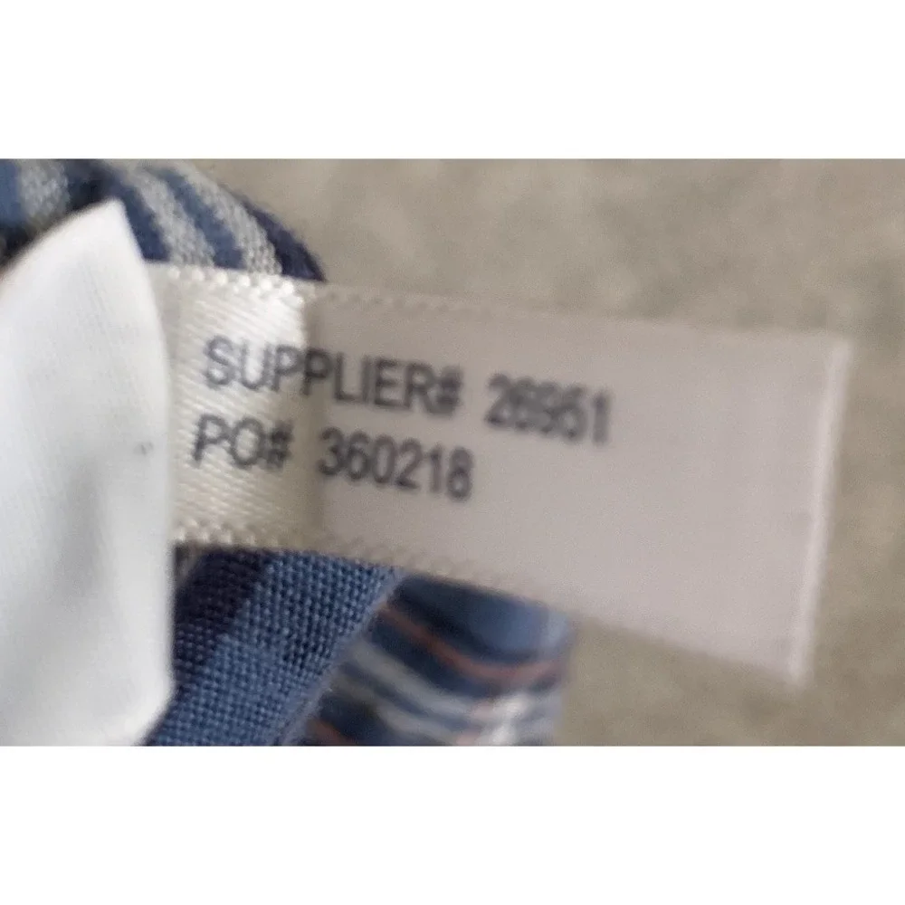 Polo Ralph Lauren Long Sleeved Linen‎ Blend Workshirt Blue Plaid Men's Small